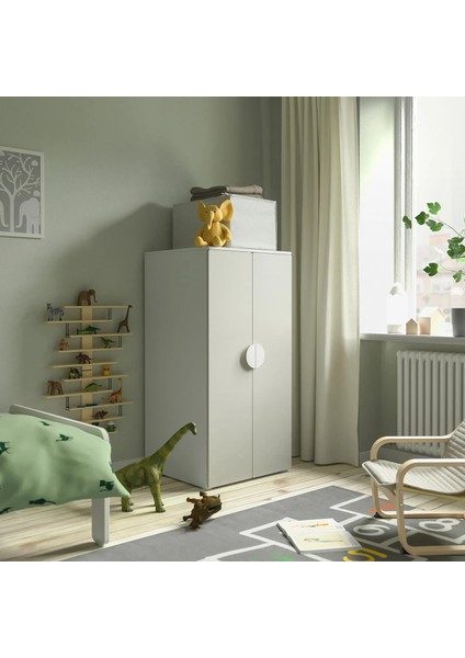 Platsa Smastad Çocuk Gardırobu Beyaz Gri 60 x 57 x 123 cm modelleri