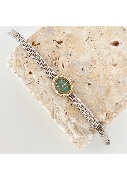 Duero Gold Gümüş Yeşil Saat