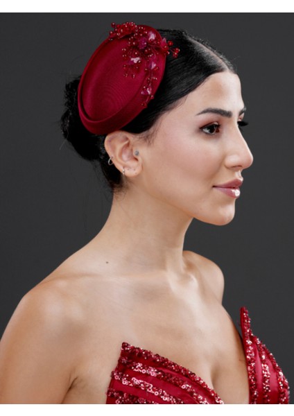 Inci ve Kristal Detaylı Zarif Nikah, Nişan, Davet Kepi