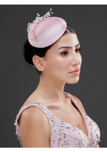 Inci ve Kristal Detaylı Zarif Nikah, Nişan, Davet Kepi