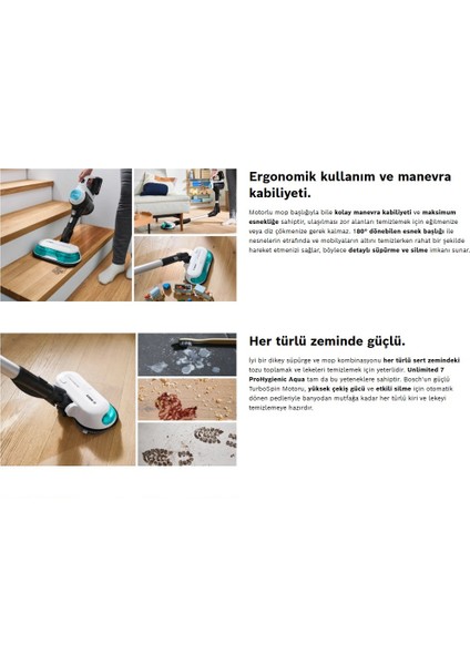 Islak & Kuru Temizlik, Güçlü Emiş,hafif Tasarım 80 Dk Uzun Pil Ömrü BCS71HYG1 , Bosh Serie 4 Mutfak Robotu