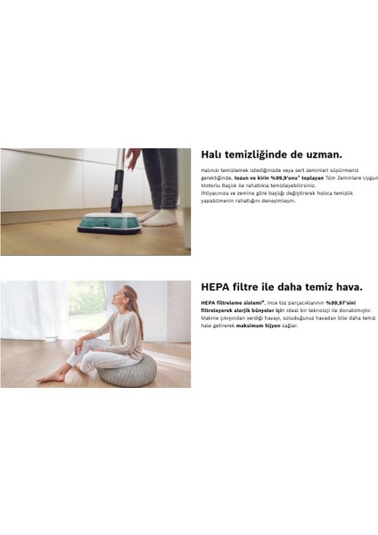 Islak & Kuru Temizlik, Güçlü Emiş,hafif Tasarım 80 Dk Uzun Pil Ömrü BCS71HYG1 , Bosh Serie 4 Mutfak Robotu