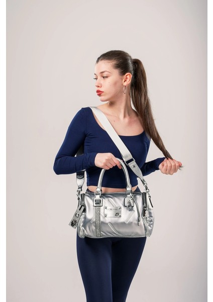 Stella Gri Cilt Omuz Çantası