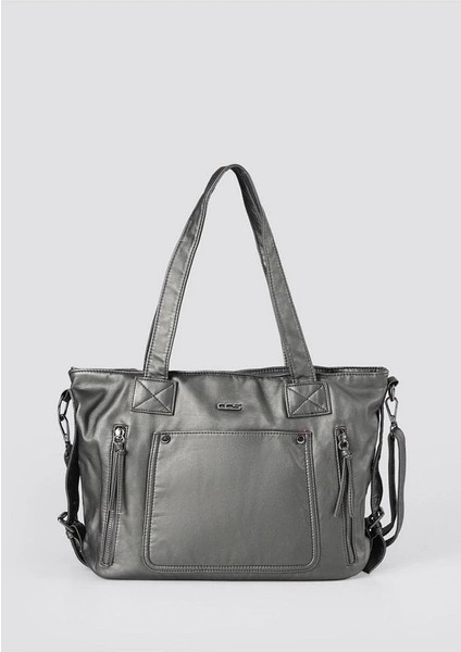 Lonti Platin Cilt Omuz Çantası