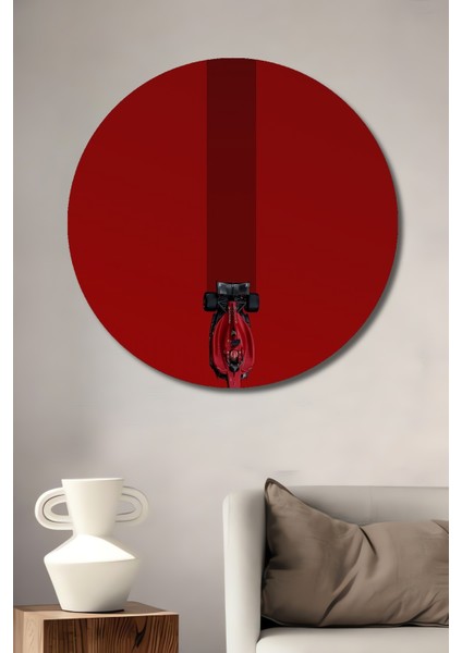 Formula 1 Araba Yarışı Ahşap Mdf Dekoratif Ev/işyeri Duvar Tablo Yuvarlak Ev/işyeri Duvar Tablo