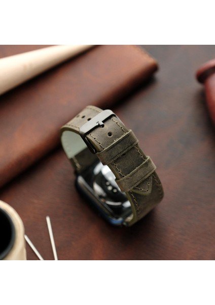 Apple Watch Elit Seri 44-45-46-49(Ultra) Uyumlu Deri Kordon