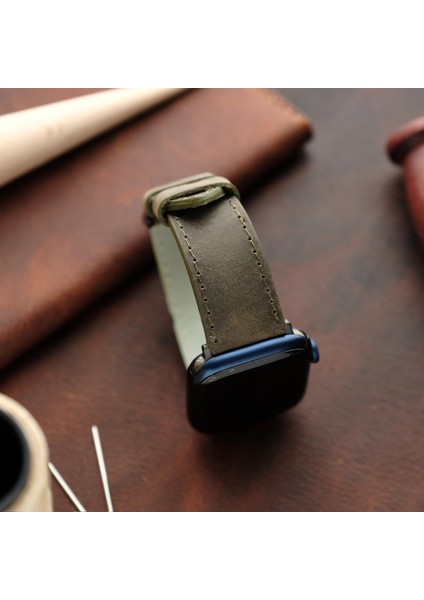 Apple Watch Elit Seri 44-45-46-49(Ultra) Uyumlu Deri Kordon fırsatları