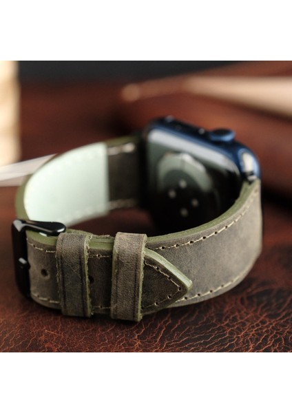 Apple Watch Elit Seri 44-45-46-49(Ultra) Uyumlu Deri Kordon indirimleri