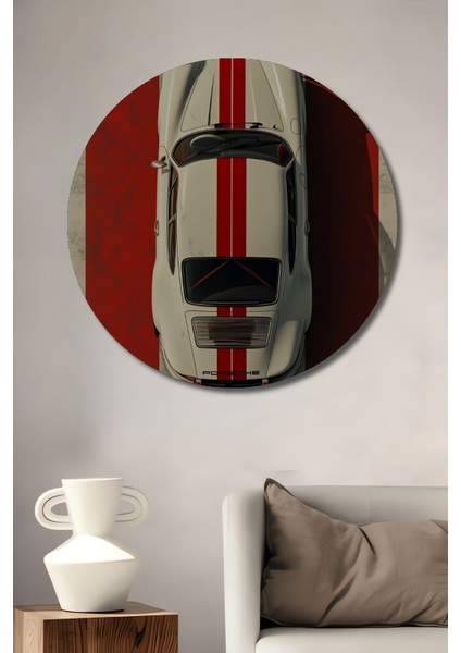 Klasik Araba Aşkı Dekoratif Ahşap Mdf Ev/işyeri Duvar Tablo Yuvarlak Ev/işyeri Duvar Tablo