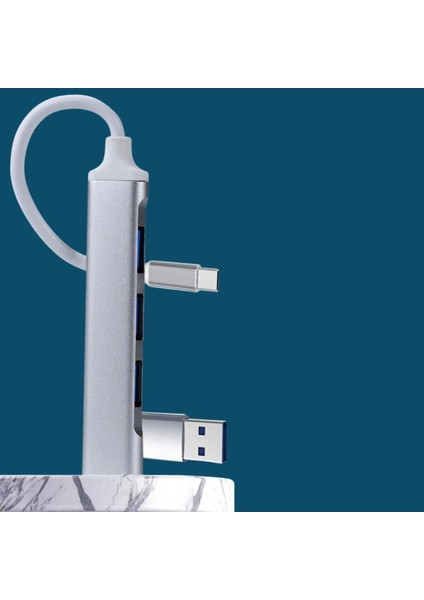 ® 4 Port'lu Bağlantı Istasyonu USB Bölücü Type-C Tipi Çoklu Multi USB Çoklayıcı indirimleri