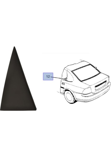 Opel Vectra B Arka Kapi Dis Üçgen Kapagi Sol ( Sürücü ) Taraf 427561428