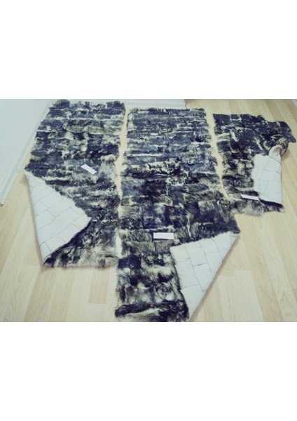 Gerçek Koyun Postundan Toskana Uzun Tüylü, Kalın Tok Duran Rengarenk Halı Seccade