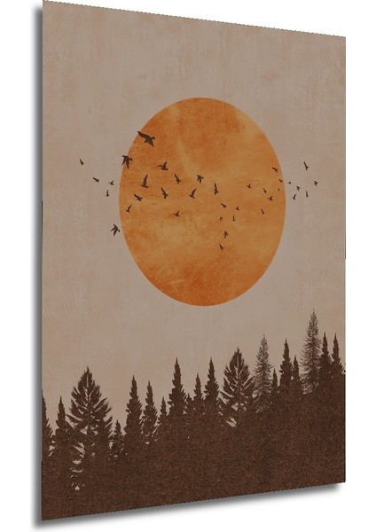 Günbatımı Orman Ahşap Mdf Dekoratif Ev/işyeri Duvar Tablo Dikdörtgen Ev/işyeri Duvar Tablo modelleri