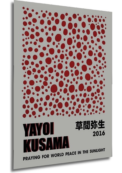 Yayoi Kusama Nokta Sanatı Dekoratif Ahşap Mdf Işyeri Duvar Tablo Dikdörtgen Işyeri Duvar Tablo modelleri