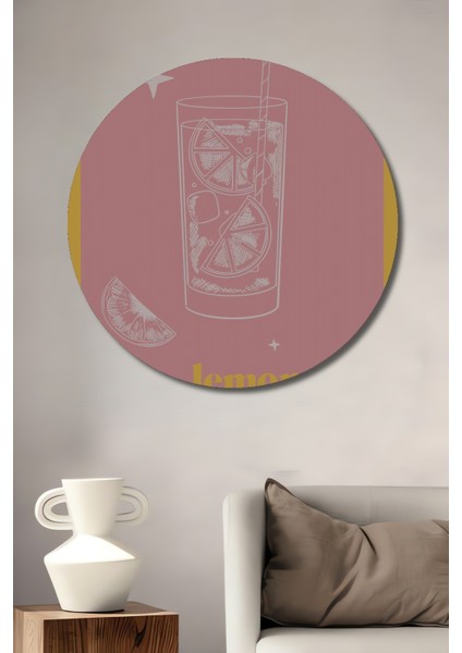 Retro Ahşap Mdf Dekoratif Ev/işyeri Duvar Tablo Yuvarlak Ev/işyeri Duvar Tablo
