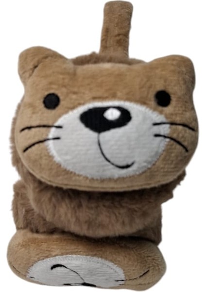 Kepp Model Unisex Çocuk Kahverengi Renk Kedi Figürlü Sıcak Tutan Kışlık Peluş Kulaklık fırsatları