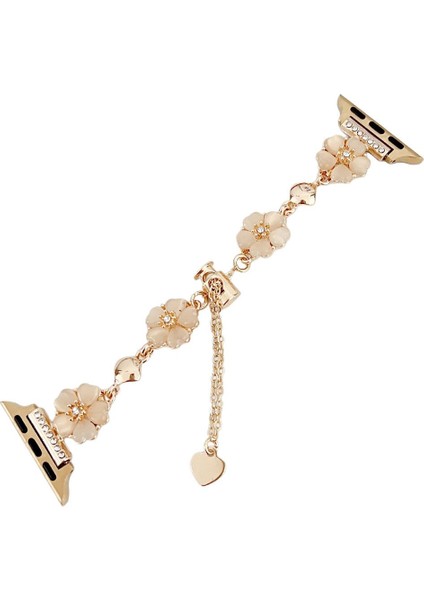 Apple Watch 38-40-41MM Flower Metal Çiçekli Renkli Kordon – Şık ve Zarif Tasarım fiyatları