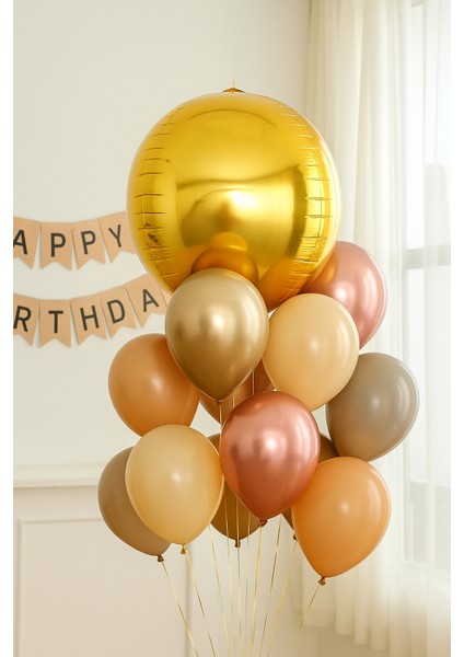 Folyo Balon 22 Inç Küre Altın Gold modelleri