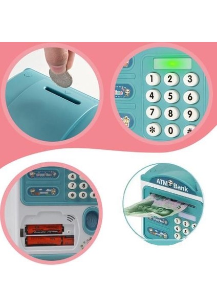 Parmak Izi Görünümlü Elektronik Şifreli Otomatik Kağıt Para Alan Atm Kumbara fırsatları