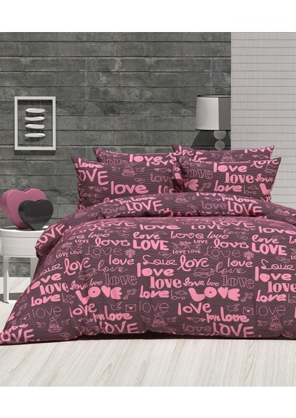 Çift Kişilik Desenli Nevresim Takımı ( Lastikli Çarşaflı)