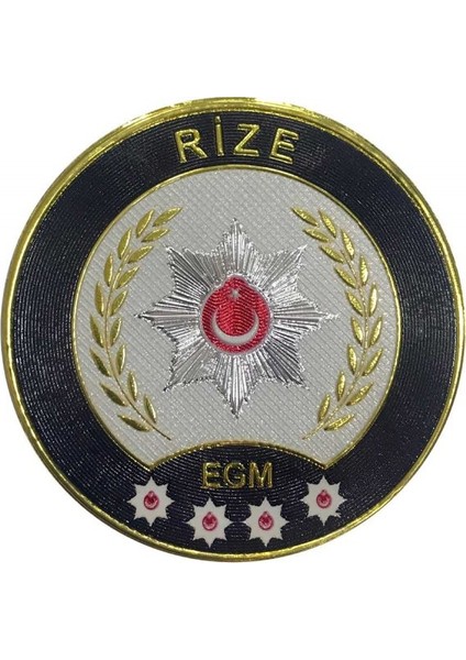 Rize Polis Kol Arması 3D Plastik Tpu, Yeni Tip, Cırtlı, Standart Ölçü, 1.sınıf Kalite
