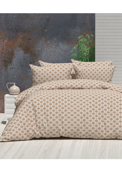 Çift Kişilik Desenli Nevresim Takımı ( Lastikli Çarşaflı)