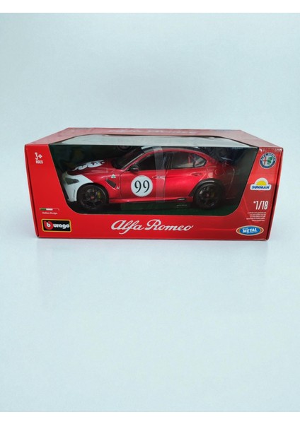 Koleksiyonluk Alfa Romeo Giulia Gta 99 1:18 Ölçek Metal Model Araba 25CM