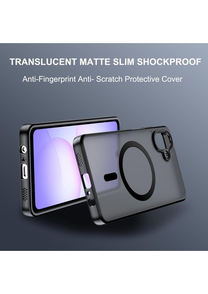 Samsung Galaxy A07 Kılıf Mat Magsafe Şarj Özellikli Darbe Önleyici Hassas Butonlu Buzlu Renkli Arka Kapak modelleri