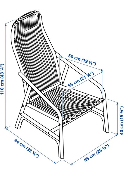 Salnö Rattan Koltuk Rattan Gryttom Minderli fiyatları