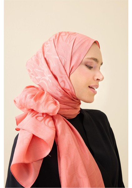 Imza Monogram Bordo Shiny Jakar Şal 70X200 modelleri