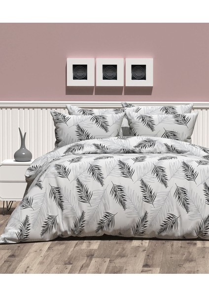 Çift Kişilik Desenli Nevresim Takımı ( Lastikli Çarşaflı)