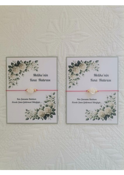 24 Adet Kişiye Özel Gül Inci Model Düğün Nikah Nişan Söz Kına Hatırası Dağıtmalık Hediyelik Bileklik fiyatları