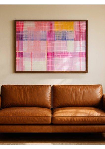 Pembe Geometri Dijital Baskı Poster (Çerçevesiz) fırsatları