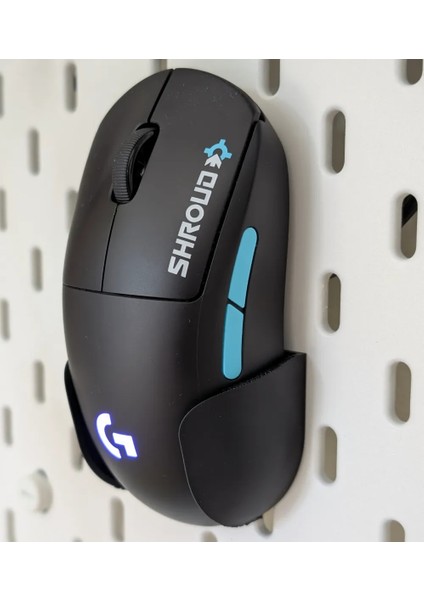 Skadis Delikli Pano Uyumlu Logitech G Pro Superlight Mouse Tutucu / Askısı - Ergonomik Masaüstü Çözümü - Istediğiniz Renkte