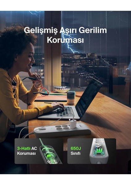 Belkın BSV604 2 Metre 6lı Usba Akım Kor. Prız indirimleri