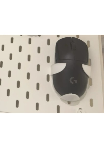 Skadis Delikli Pano Uyumlu Logitech G Pro Wireless Mouse Tutucu / Askısı - Ergonomik Masaüstü Çözümü - Istediğiniz Renkte
