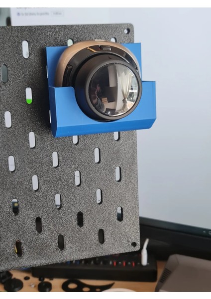 Skadis Delikli Pano Uyumlu Space Mouse Tutucu / Askısı - Ergonomik Masaüstü Çözümü - Istediğiniz Renkte