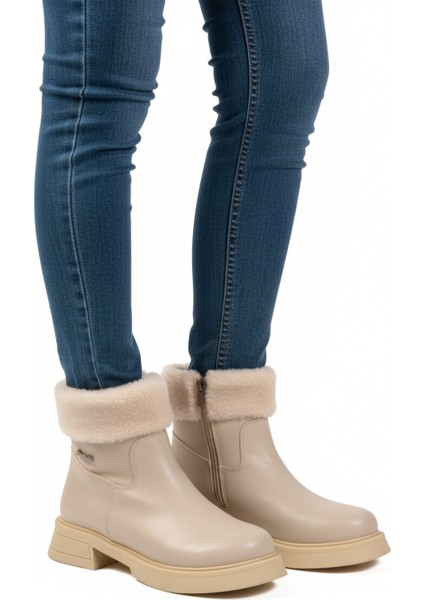 Krem Içi Polarlı Kadın Bot PC-55268 Z modelleri