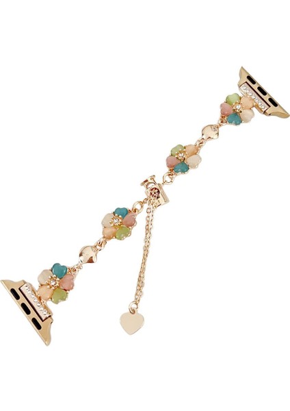 Apple Watch 38-40-41MM Flower Metal Çiçekli Renkli Kordon – Şık ve Zarif Tasarım fiyatları