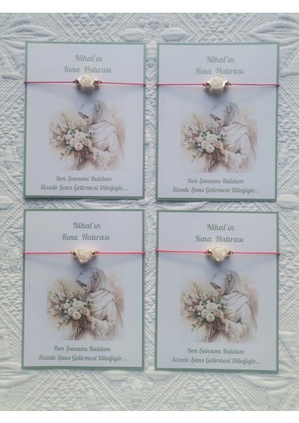 72 Adet Kişiye Özel Gül Inci Model Düğün Nikah Nişan Söz Kına Hatırası Dağıtmalık Hediyelik Bileklik modelleri