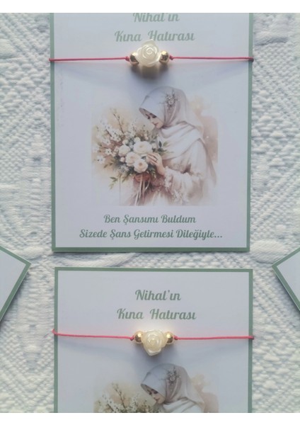 72 Adet Kişiye Özel Gül Inci Model Düğün Nikah Nişan Söz Kına Hatırası Dağıtmalık Hediyelik Bileklik indirimleri