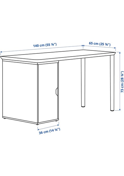 Alex Çalışma Masası Bambu Beyaz 140 x 65 cm Anfallare Adıls fiyatları