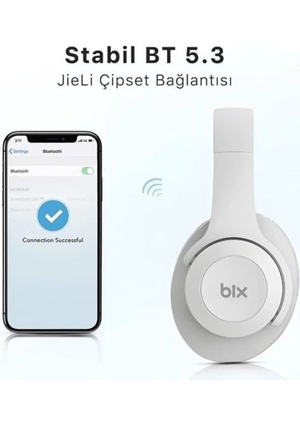 Bix Bh2-Ig Buz Grisi Soundcraft Bh2 Katlanabilir Kulaküstü Kablosuz Kulaklık fiyatları