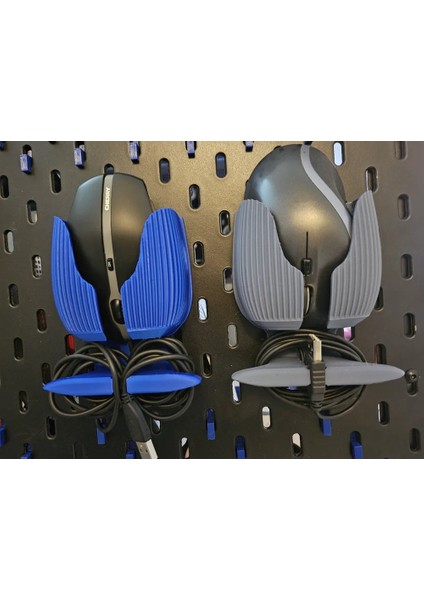 Skadis Delikli Pano Uyumlu Mouse Tutucu / Askısı - Ergonomik Masaüstü Çözümü - Istediğiniz Renkte