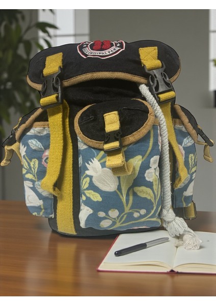 Kaliteli Tek Gözlü Vintage Disayn Unisex Sırt Günlük Okul Gezi Kamp Trekking Çantası Kc Ahtapot Bag