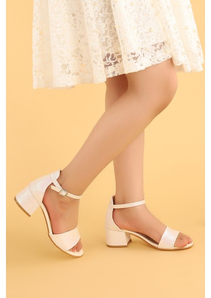 Alexa Günlük Kız Çocuk 4 cm Topuklu Sandalet Abiye Ayakkabı modelleri