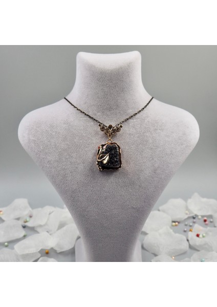 Doğal Ametist Taşlı Bakır Kolye modelleri