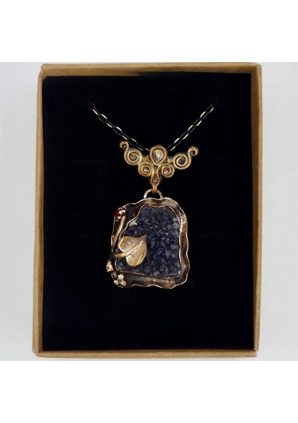 Doğal Ametist Taşlı Bakır Kolye indirimleri