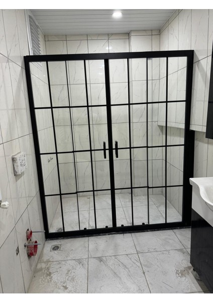 Duşakabin Porto N-052 Serisi Siyah 2 Sabit 2 Kayar fırsatları