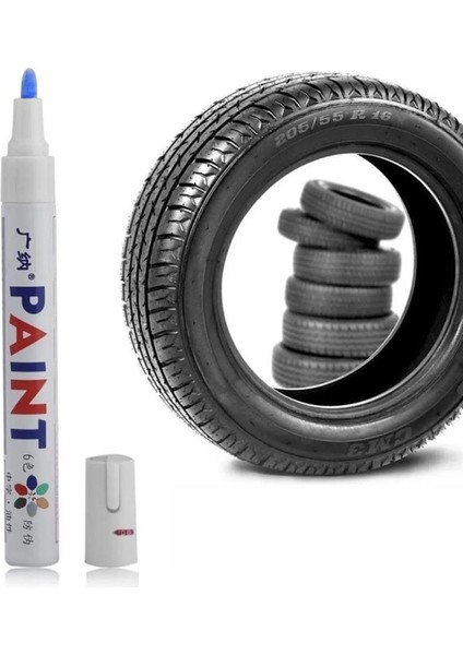 M101 Mavi Araç Motosiklet Lastik Boya Kalemi